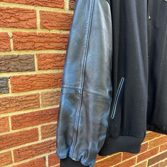 Vintage 90’s Y2K Pelle Pelle Wool And Leather Varsity Jacket Size 4XL - Picture 11 of 16